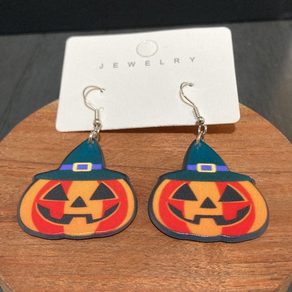 Pumpkin Halloween earrings - Picture 2 of 2